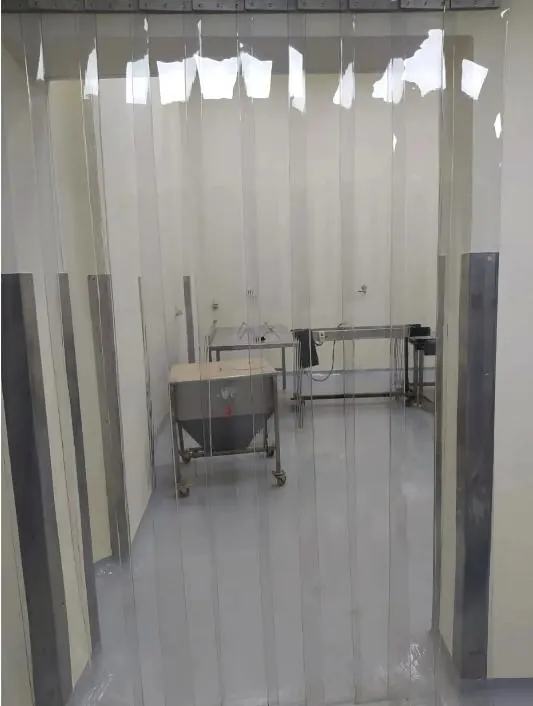 ستائر PVC في منطقة تجهيز الأغذية